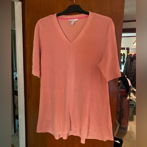 Isaac Mizrahi Sweaters - Ladies Isaac Mizrahi Live! Shaker Stitch Elbow- Sleeve Sweater